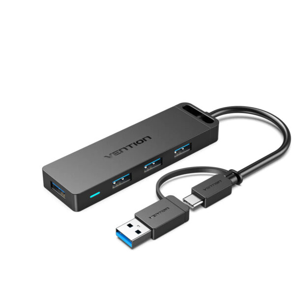 Vention USB3.0 & Type-C 2-in-1 Interface to 4-Port USB 3.0 Hub